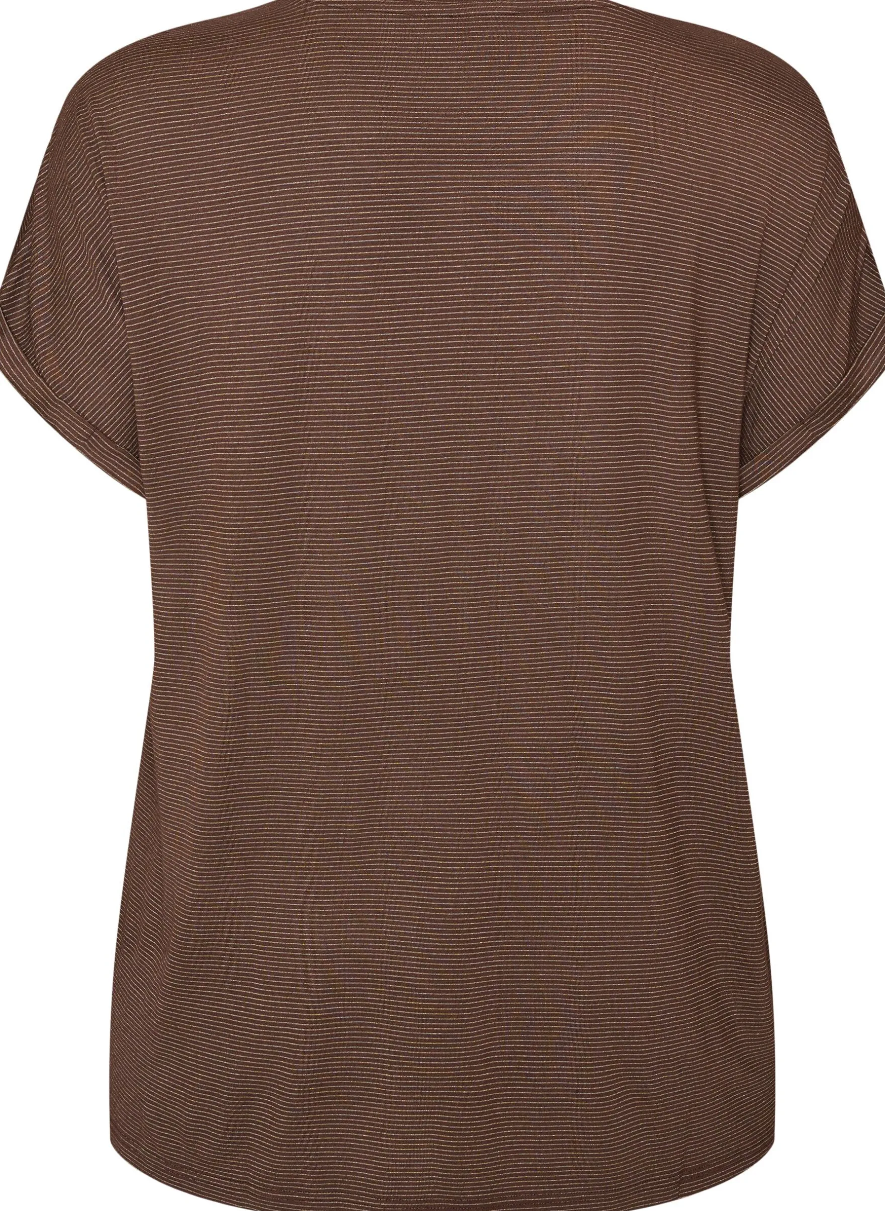 T-Shirt aus Viskose mit Glitzerstreifen