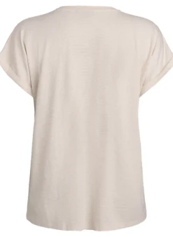 T-Shirt aus Viskose mit Glitzerstreifen