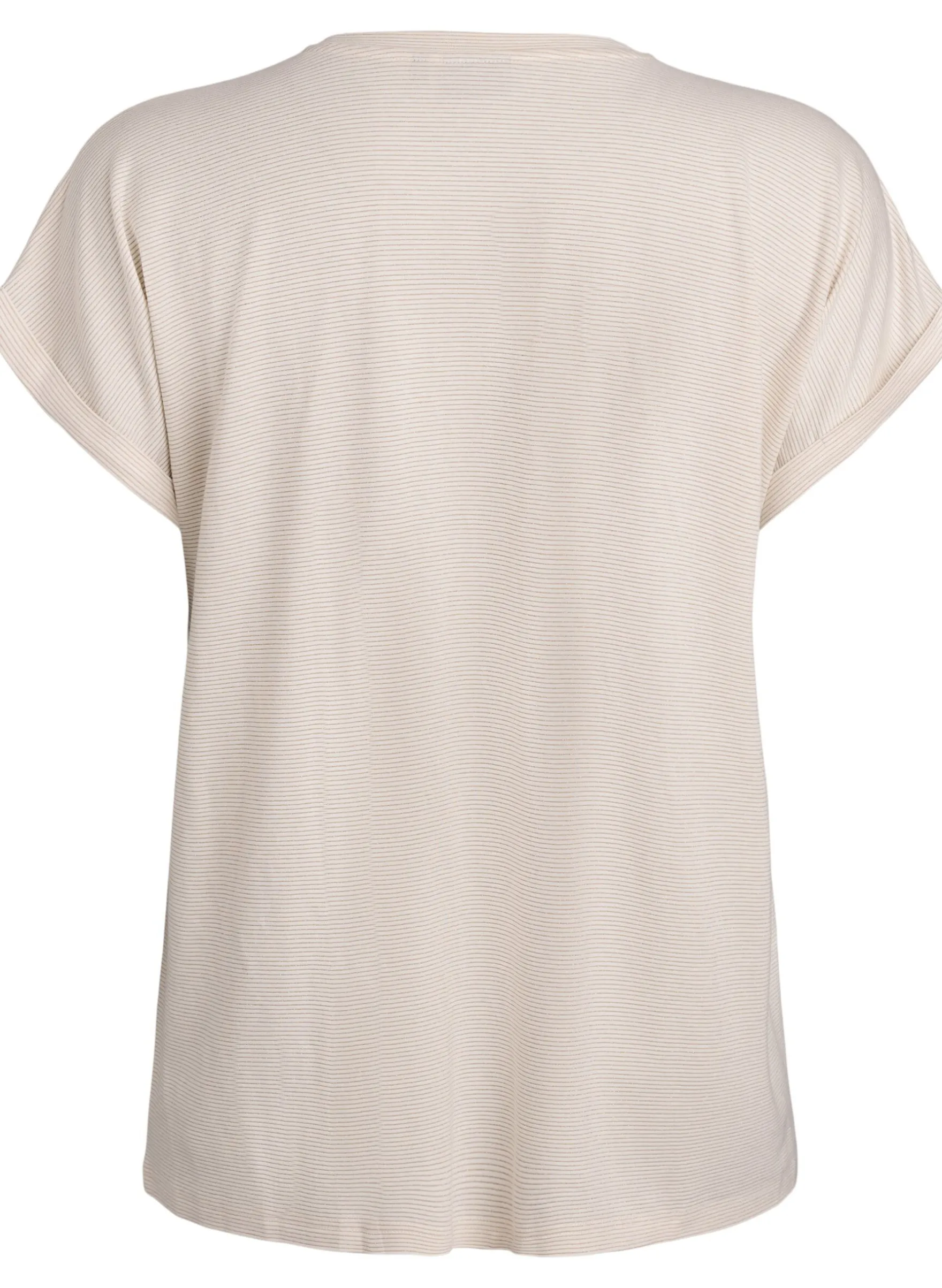 T-Shirt aus Viskose mit Glitzerstreifen