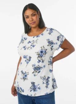 T-Shirt mit Blumenprint
