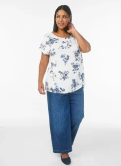 T-Shirt mit Blumenprint
