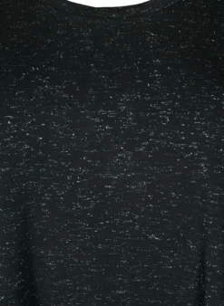 T-Shirt mit Glitzer und kurzen Puffärmeln