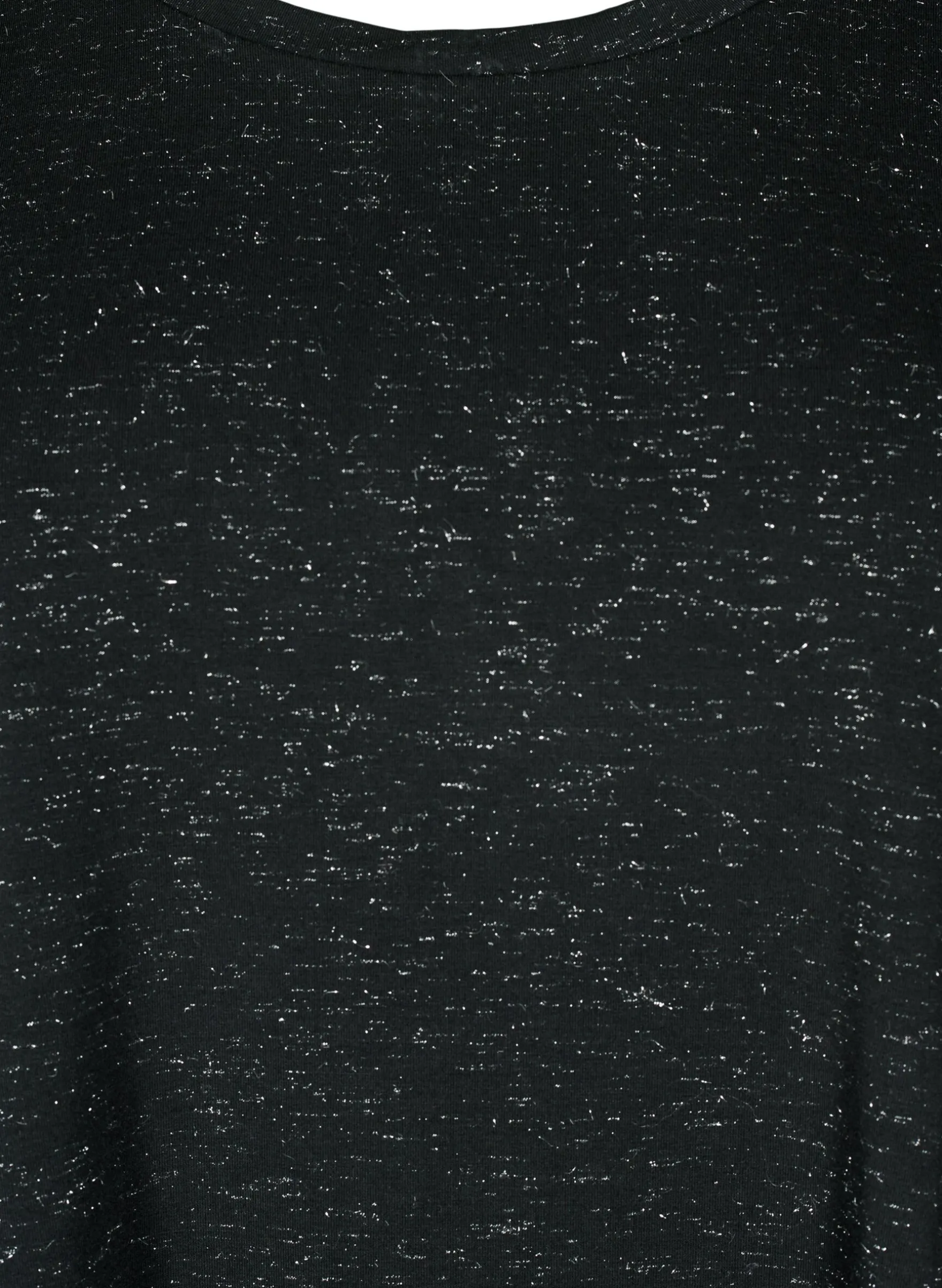 T-Shirt mit Glitzer und kurzen Puffärmeln
