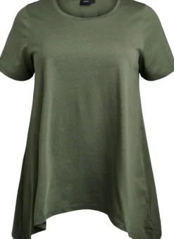 T-Shirt mit Rundhalsausschnitt und A-Linie