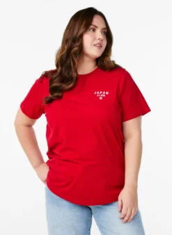 T-Shirt mit Textaufdruck und Rundhalsausschnitt