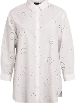 Tunika aus Baumwolle mit Broderie Anglaise