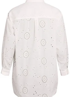 Tunika aus Baumwolle mit Broderie Anglaise