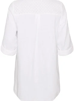 Tunika aus Baumwollmusselin mit Broderie Anglaise