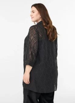 Tunika aus Chiffon mit Strukturmuster