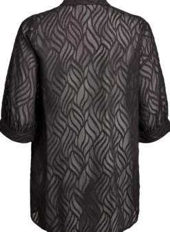 Tunika aus Chiffon mit Strukturmuster