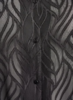 Tunika aus Chiffon mit Strukturmuster