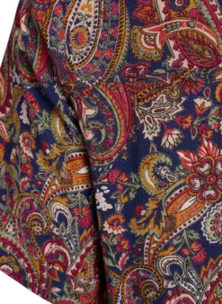 Tunika aus Viskose mit Paisleymuster und kurzen Ärmeln