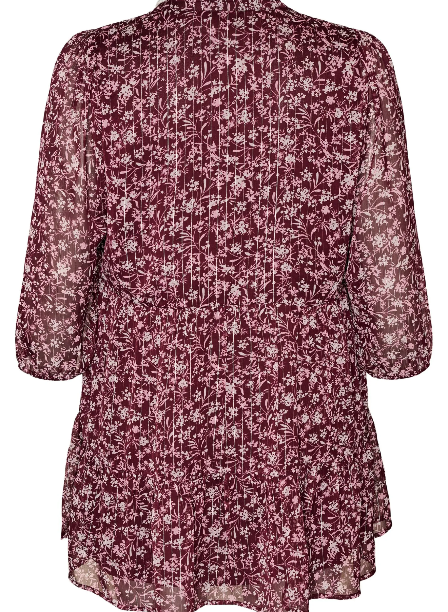 Tunika mit Blumenmuster und Glitzerfäden