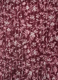 Tunika mit Blumenmuster und Glitzerfäden