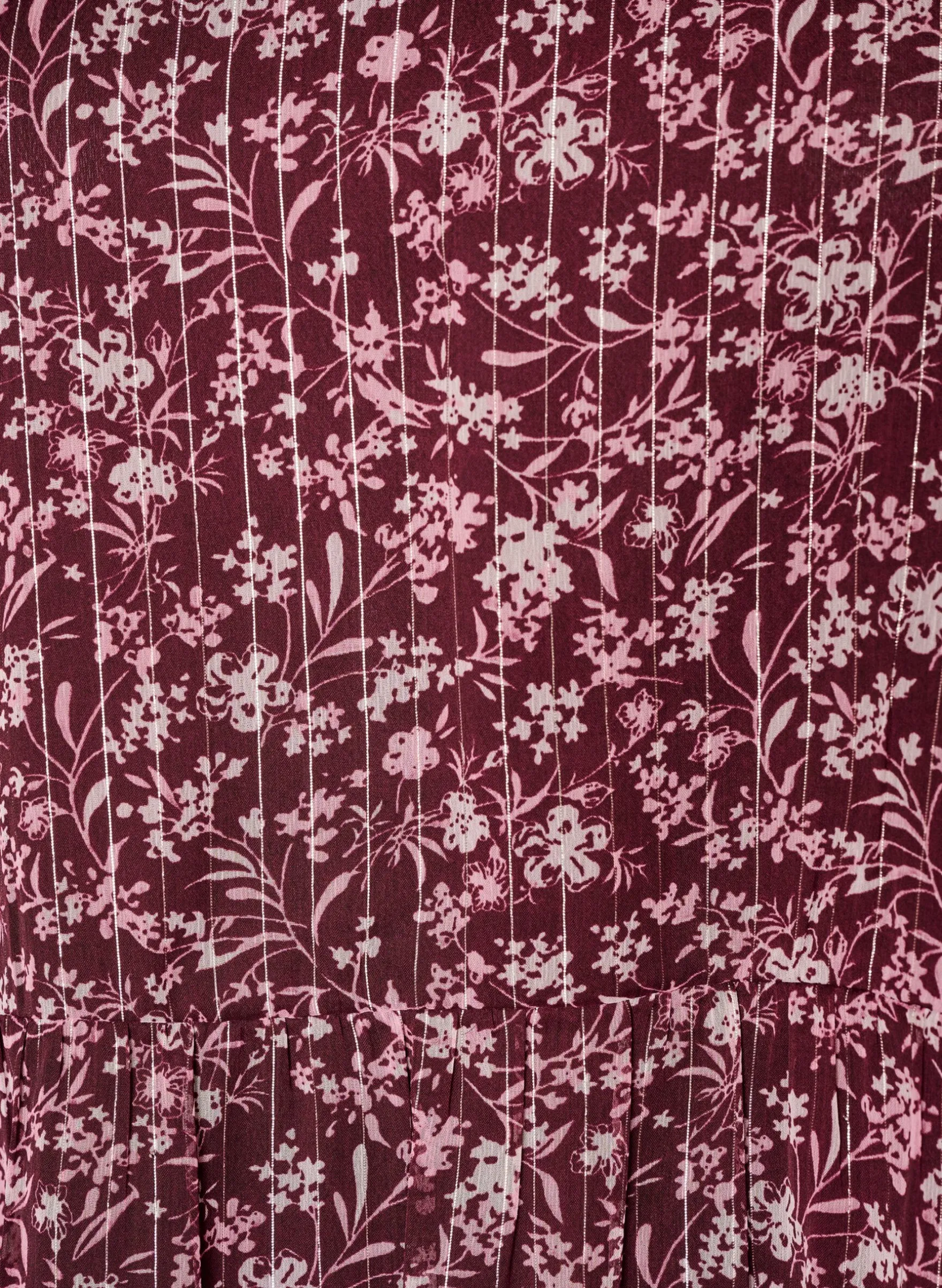 Tunika mit Blumenmuster und Glitzerfäden