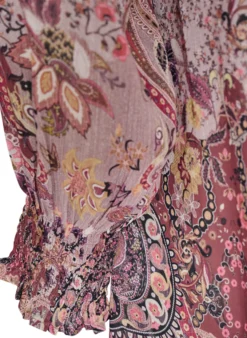Tunika mit Paisleymuster und gesmokten Ärmelbündchen