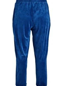 Velourhose mit geprägtem Muster