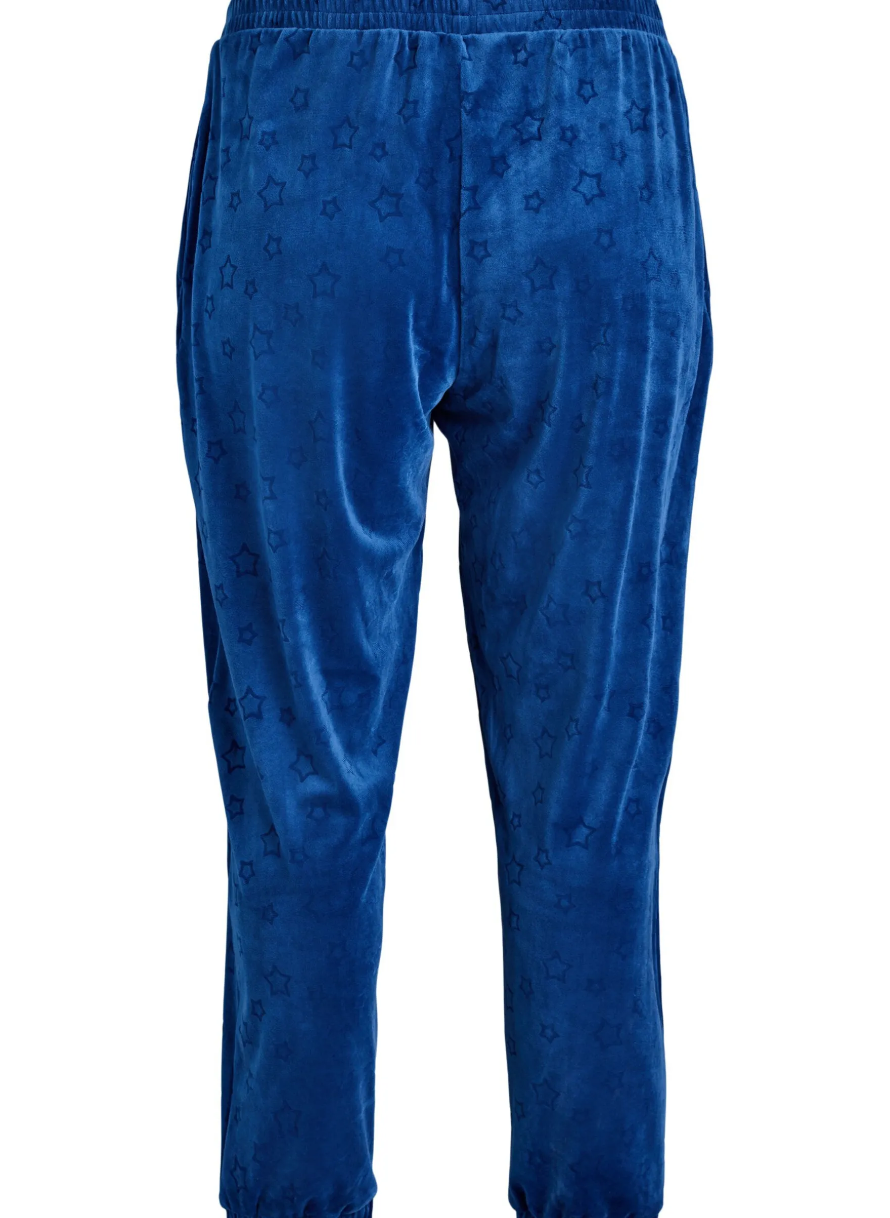 Velourhose mit geprägtem Muster