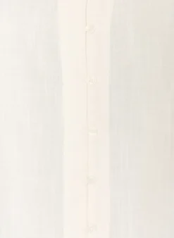 Viskosebluse mit Crochet-Besatz und Knöpfen