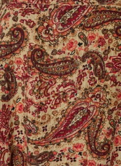 Viskose-Bluse mit Paisley-Print und eckigem Ausschnitt