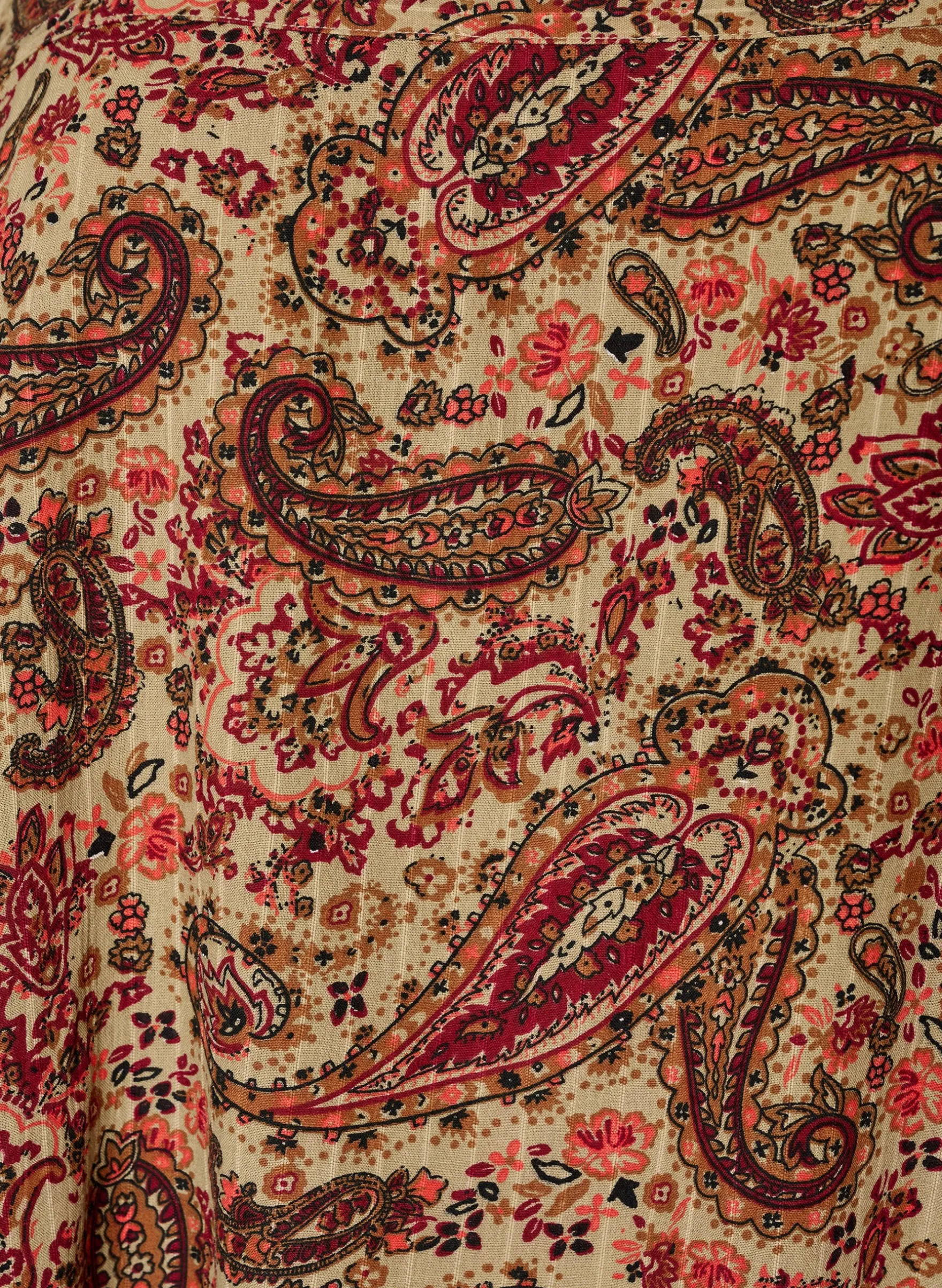 Viskose-Bluse mit Paisley-Print und eckigem Ausschnitt