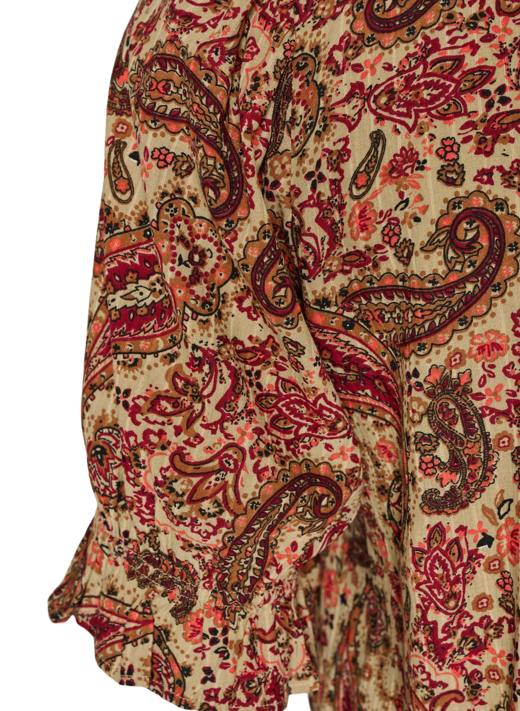 Viskose-Bluse mit Paisley-Print und eckigem Ausschnitt