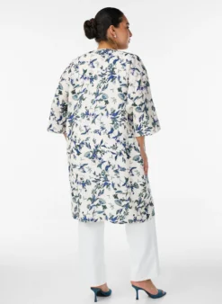 Viskose-Kimono mit 3/4-Ärmeln