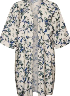 Viskose-Kimono mit 3/4-Ärmeln
