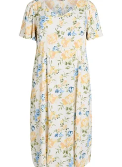 Viskose-Midikleid mit Blumenprint