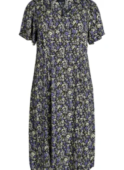 Viskose-Midikleid mit Blumenprint