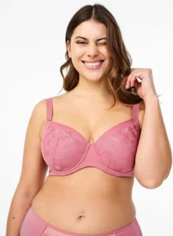 Wattierter BH mit floralen Stickereien