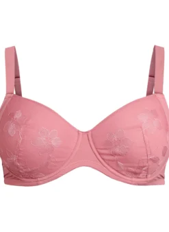 Wattierter BH mit floralen Stickereien