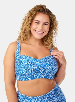 Wattierter Bikini-Oberteil mit Print