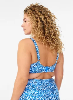 Wattierter Bikini-Oberteil mit Print