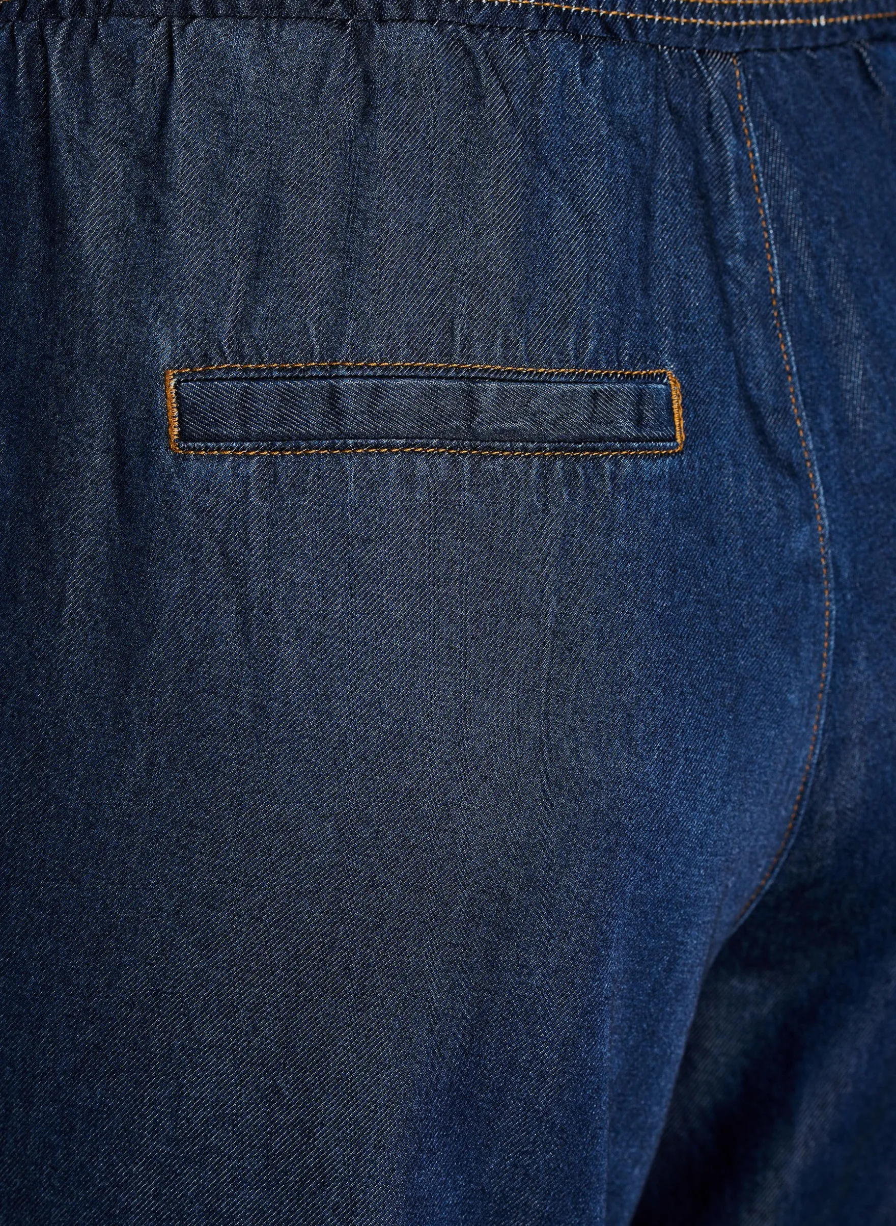 Weite Lyocellhose in Denim-Optik