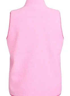 Weste aus Teddyfleece mit Reißverschluss und Kontrastdetails