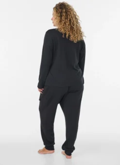 Wickelbluse aus Jersey mit Bindeband