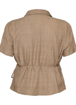 Wickelbluse mit Bindeband