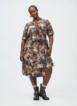 Wickelkleid mit Print
