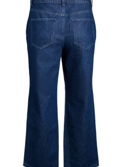 Wide-Leg-Jeans mit Nieten und hoher Taille