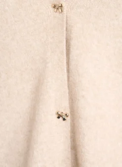 Wollstrickjacke mit Schleifenknöpfen