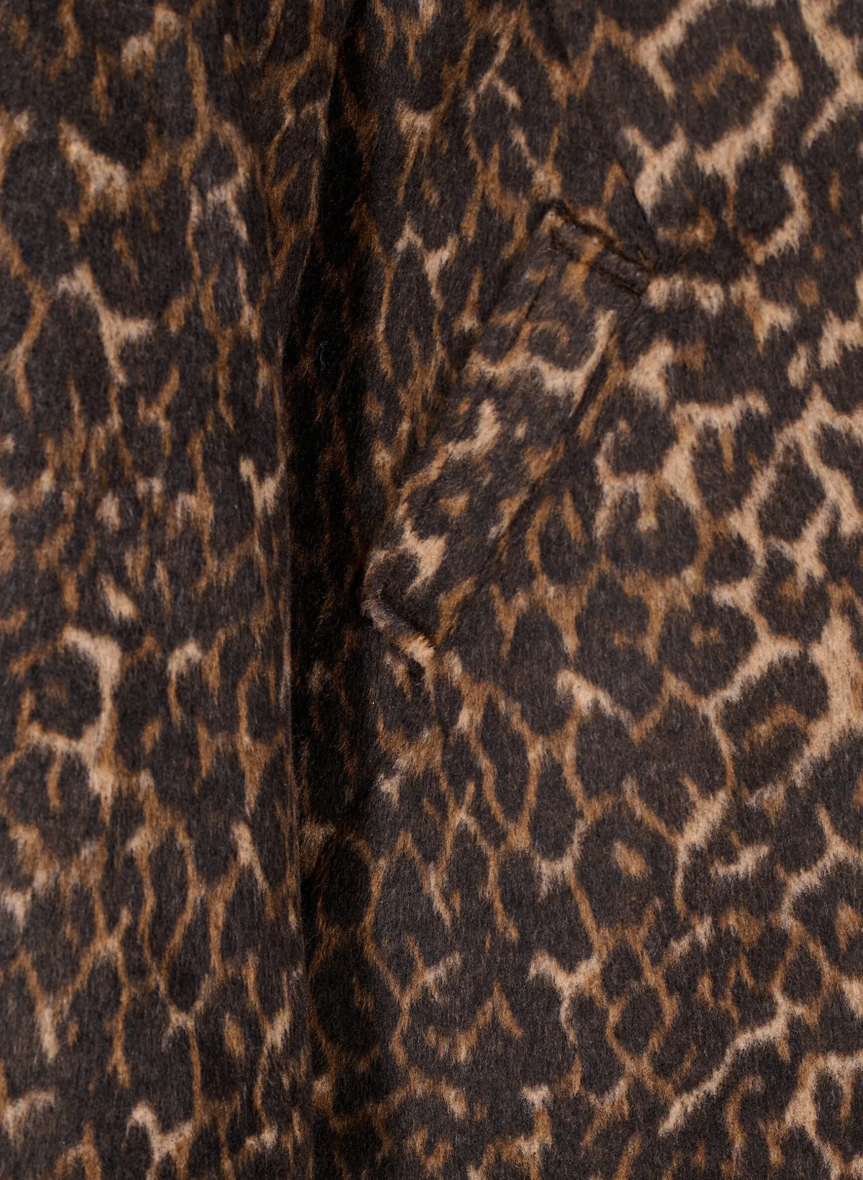 Zweireihiger Mantel mit Leopardenmuster
